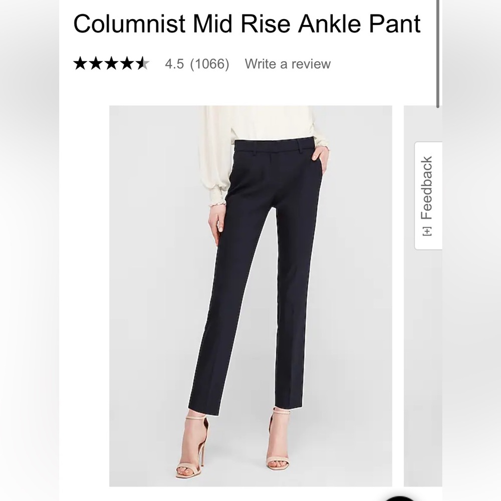 Express Midrise Columnist Ankle Pant
